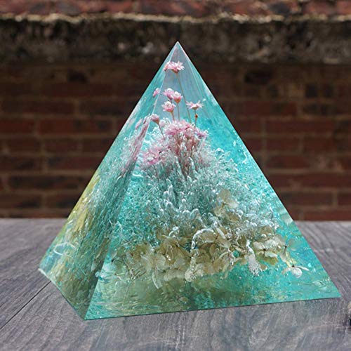 Ritapreaty pirámide Molde de Silicona 15 CM DIY Ornamento decoración Molde de Color epoxi Crema Seca Flor Molde