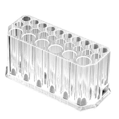 Ritte Soporte para Delineador de Ojos Transparente, Organizador de Pincel de Belleza Acrílico, 26 Espacios Acrílico Transparente Organizador de Maquillaje de Delineador de Labios para Mujeres