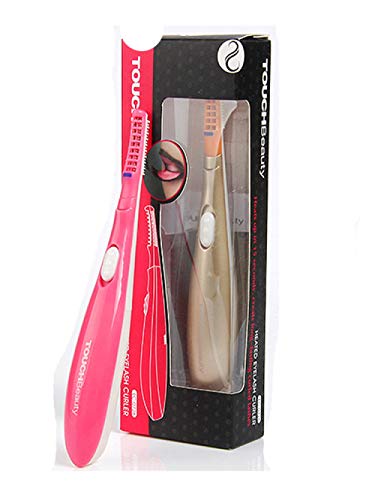 Rizador de Pestañas con Calefacción Eléctrico Térmico Portátil Crea Pestañas Gruesas Naturales Calentamiento Rápido y Long Lasting Profesional Maquillaje Herramienta Rosa