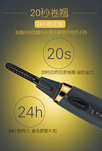 Rizador de Pestañas con Calefacción Eléctrico Térmico Portátil Dispositivo de Pestañas de Belleza Calentamiento Rápido y Long Lasting Profesional Maquillaje Herramienta Azul Oscuro