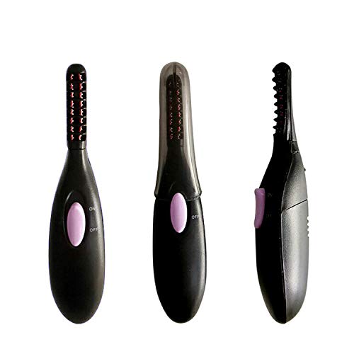 Rizador de Pestañas con Calefacción Eléctrico Térmico Portátil Ojos Brillantes Calentamiento Rápido y Long Lasting Profesional Maquillaje Herramienta 14X1.4X1.2Cm