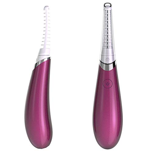 Rizador de Pestañas Eléctrico, Portátil Rizador de Pestañas Calentado con Calefacción USB Recargable Mini Herramientas de Maquillaje Profesional para Calentamiento Rápido y Rizado de Larga Duración