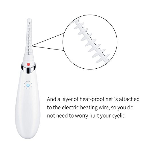 Rizador de pestañas térmico, rizador profesional de pestañas Rizador de pestañas con 2 configuraciones de calor y lámpara LED para pestañas bellamente curvadas, alternativa sin dolor al rizador de pes