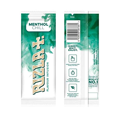 Rizla Menthol Chill Tarjetas de sabor Infusiones - Caja de 25
