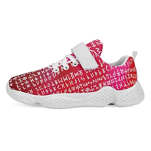 RNGIAN - Zapatillas de Deporte para Correr y Correr, con cojín de Aire, para niño, Infantil, Blanco, 29