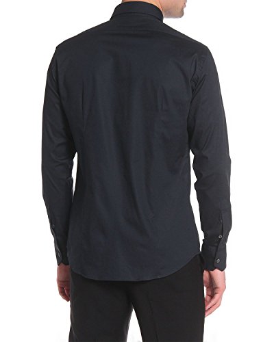 Roberto Cavalli - Camisa Slim Fit para Hombre FSR700 - Negro, 40