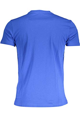 Roberto Cavalli GST647 - Camiseta de manga corta para hombre Blue Bluette Large