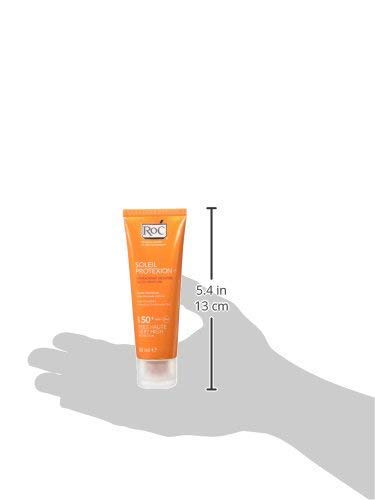 RoC Soleil Protexion+ - Crema hidratante aterciopelada con SPF 50+ (3 unidades)