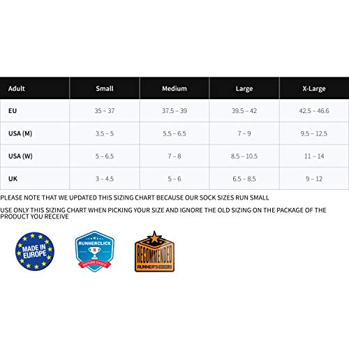 ROCKAY Accelerate - Calcetines Deportivos con Talón de Compresión para Hombres y Mujeres, Running, Anti-ampollas y con Soporte de Arco (1 par)