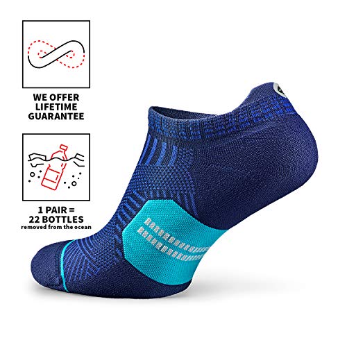 ROCKAY Accelerate - Calcetines Deportivos con Talón de Compresión para Hombres y Mujeres, Running, Anti-ampollas y con Soporte de Arco (1 par)