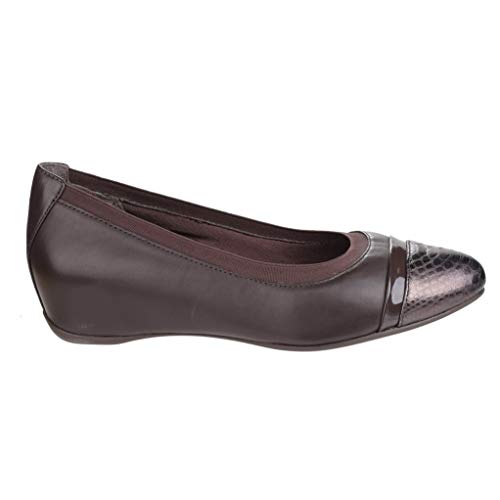 Rockport - Bailarinas con Cuña Modelo Esha Evan para Mujer (38 EU/Granito Oscuro)