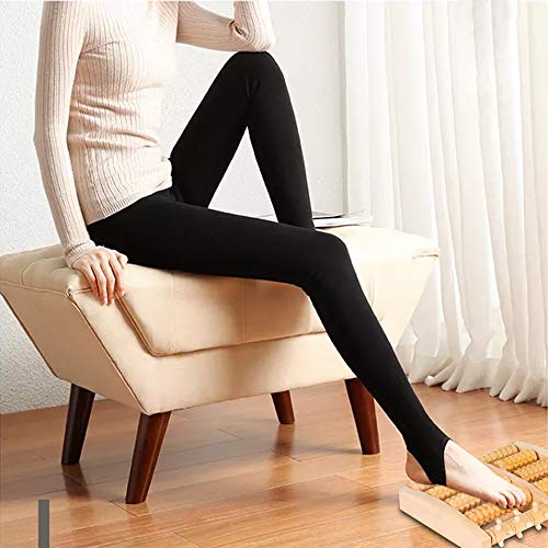 Rodillo de Masaje de Doble Pie de Madera y 4 Masajeador de manos Masajeador de Pies Rodillo Aparato para alivia dolor en el arco, talón y fascitis plantar y ayuda a mejorar la circulación