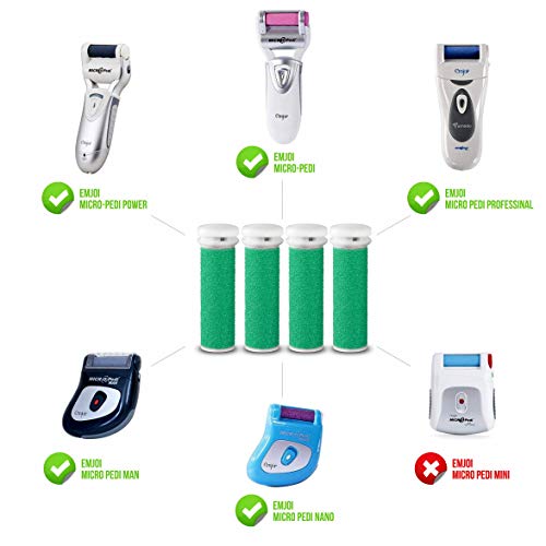 Rodillos de repuesto E-Cron compatible con Emjoi Micro-Pedi eliminador de asperezas duras 8 recambrio.