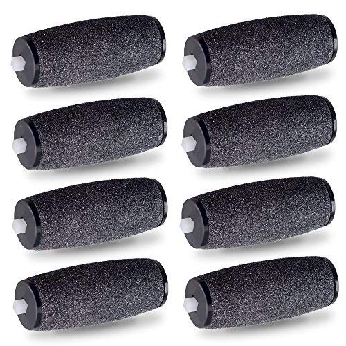 Rodillos de repuesto E-Cron compatible con Scholl Velvet Smooth Diamond Express Pedi, eliminador de asperezas y suaves, 8 recambrio.
