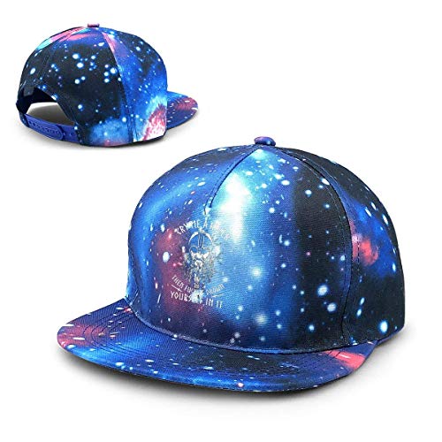 Rogerds Unisexo Gorra de béisbol,Sombreros de Verano Cry ME A River Cielo Estrellado Flat Along Baseball Cap Hip Hop Hats Men's Teens Caps