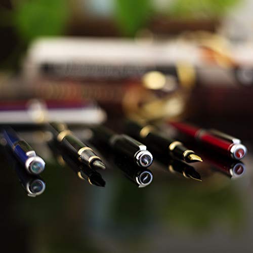 Rollerball Pen by Scriveiner London - Stunning Red Pen with Chrome Finish, Schmidt Ink Refill, Best Roller Ball Pen Gift for Men & Women, Professional, Executive Office, Nice Pens