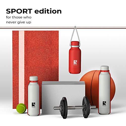 Root-FTC Botella térmica de Acero Inoxidable con Doble Pared y tapón antigoteo de 530 ml, 700 ml y 940 ml - Disponible en 10 Colores - Mantenga Las Bebidas frías/Calientes ~ 24 Horas