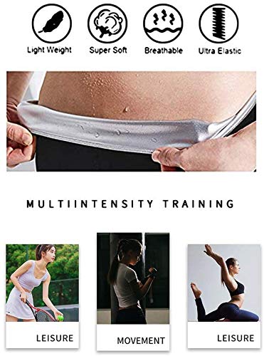 ROOTOK Pantalones de Sauna Adelgazantes Mujer Nanotecnología - Leggins Reductores Adelgazantes, Leggins Anticeluliticos Cintura Alta, Mallas Fitness Push Up para Deporte Running Yoga Gym (S)