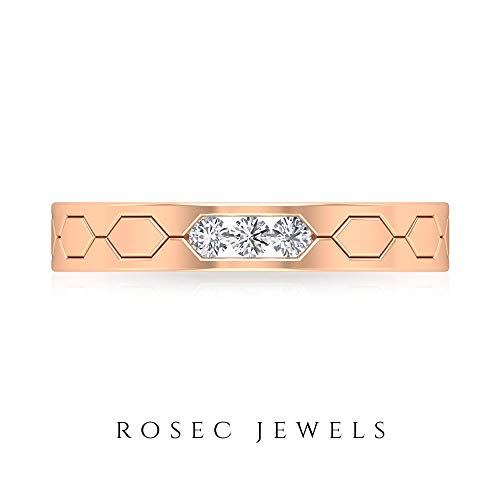 Rosec Jewels 18 quilates oro rosa round-brilliant-shape H-I Diamond