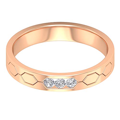 Rosec Jewels 18 quilates oro rosa round-brilliant-shape H-I Diamond