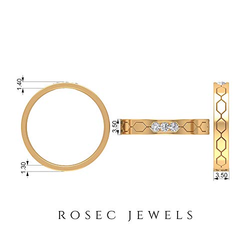 Rosec Jewels 18 quilates oro rosa round-brilliant-shape H-I Diamond