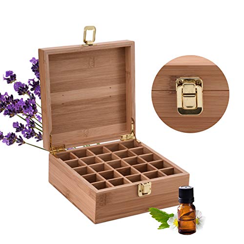 RoseFlower Caja de Almacenaje de Madera de Aceites Esenciales y Aromaterapia, 25 Botellas Aceite Contenedor Cubos de Almacenaje Organizadores para Perfumes, Fragancias, CosméTica, Joyas #2