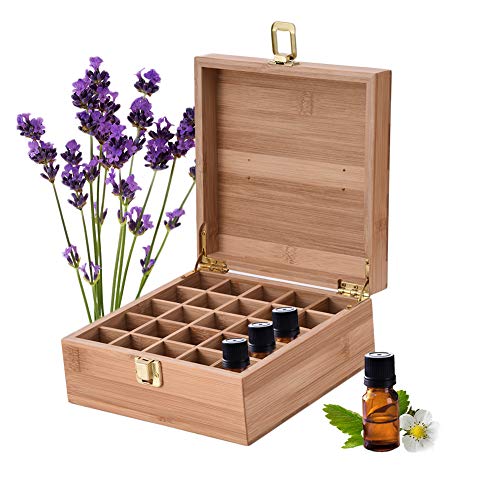 RoseFlower Caja de Almacenaje de Madera de Aceites Esenciales y Aromaterapia, 25 Botellas Aceite Contenedor Cubos de Almacenaje Organizadores para Perfumes, Fragancias, CosméTica, Joyas #2