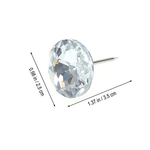 ROSENICE 25mm Coser Botones de Tapicería de Cristal de Diamantes Clavos de Pared Decoración del Sofá 20 Unids