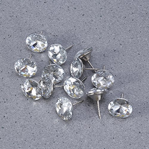 ROSENICE 25mm Coser Botones de Tapicería de Cristal de Diamantes Clavos de Pared Decoración del Sofá 20 Unids
