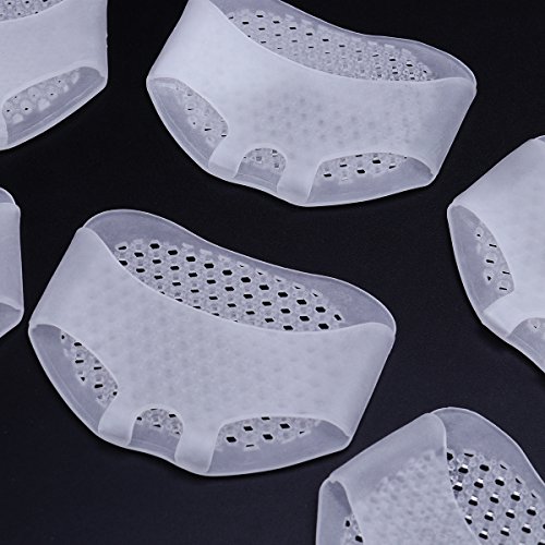 ROSENICE Almohadillas para los pies metatarsales 3 pares Separador de dedos del gel Separador de juanetes Colmena con forma de alivio del dolor en los pies