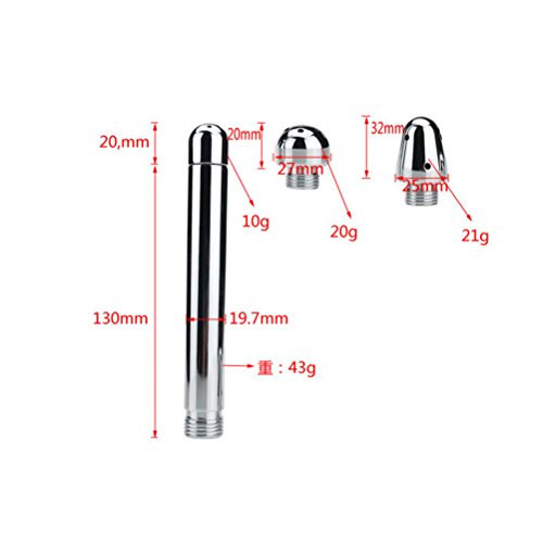 ROSENICE Enema Boquilla de ducha Vaginal Anal Cleaner Colonic Douche System Cleaner con 3 cabeza de ducha (Plata)
