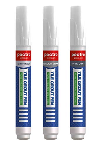 Rotulador de lechada para juntas de azulejos color GRIS | PACK x 2 unidades 8ml | Restaura el color de las juntas de baños y cocinas | GRIS claro - medio - oscuro