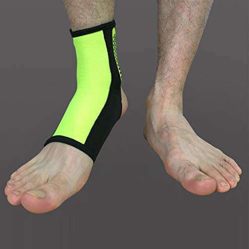 routinfly - Tobillera de protección para hombre y mujer, equipo de protección para los pies desnudos, deportes, seguridad para el tobillo, soporte elástico para el tobillo Verde S
