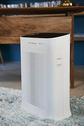 Rowenta Pure Air PU3040 - Purificador, filtración alérgenos y partículas finas, 120 m², modo automático día y noche, temporizador, apagado automático, encendido programable, indicador cambio filtro