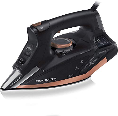Rowenta Ultimate DW9249 Plancha de vapor 3100 W con 270 g/min de golpe de vapor y 65 g/min de vapor continuo, display selector de la temperatura, suela antideslizante, tanque de 350 ml, antigoteo