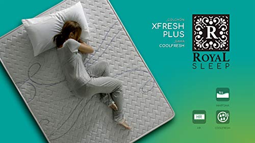 ROYAL SLEEP Colchón viscoelástico 90x190 de máxima Calidad, Confort, firmeza y adaptabilidad Alta, Altura 18cm - Colchones Xfresh Plus