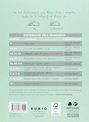 Rubio P-C05 CAT - Cuaderno escritura (Escriptura RUBIO (català))