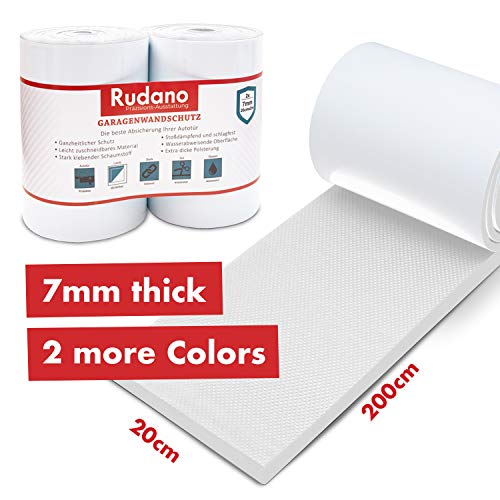 RUDANO Protección de Pared Espuma autoadhesiva para garajes Protección de la Pared - La protección de la Puerta Protege su Coche de arañazos