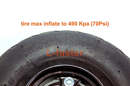 Rueda 6x2 de la rueda de la vespa de 6 pulgadas con neumático del aire o eje sólido del metal del neumático con 608 transportes Rueda 8m m del carro de la carretilla del (wheel)