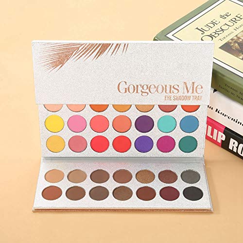 Ruiqas Paleta de Maquillaje de 63 Sombras de Sombra de Ojos, Paleta de Sombra de Ojos Mate a Prueba de Agua y Brillo, cumpleaños, día de Navidad, San Valentín