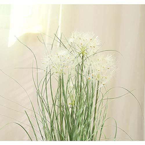 RUIZHISHU-Plantas Artificiales,Dientes de León Artificiales y Macetas de Plástico Negro,Adecuados para la Decoración de la Oficina en ll Hogar Interior y Exterior,Dos Tamaños,110cm/43.3in