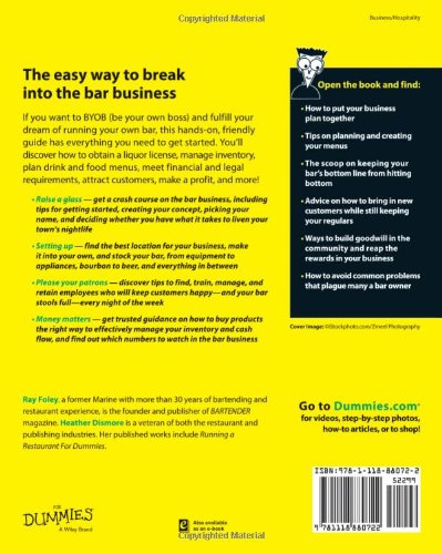 Running a Bar For Dummies (For Dummies Series)