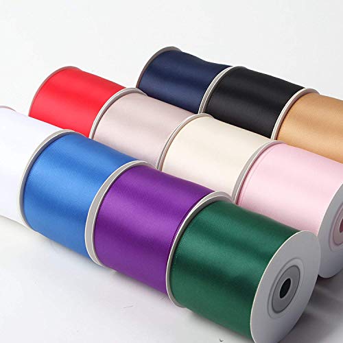 RUSPEPA Cinta De Raso Doble Cara - 50mm X 9m, 750 Naranja Tórrido