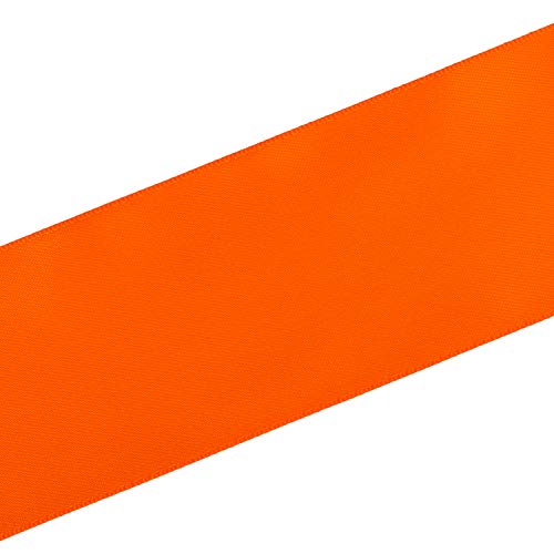 RUSPEPA Cinta De Raso Doble Cara - 50mm X 9m, 750 Naranja Tórrido