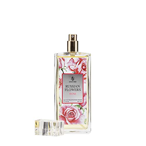 RUSSIAN FLOWERS Agua de tocador (Eau de toilette) para Mujeres, 100 ml – FRAGANCIA Nueva de flores para Ella (ROSE)