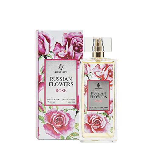 RUSSIAN FLOWERS Agua de tocador (Eau de toilette) para Mujeres, 100 ml – FRAGANCIA Nueva de flores para Ella (ROSE)