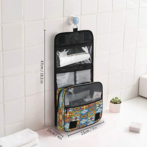 RXYY - Bolsa de aseo plegable para llevar de viaje, diseño de talavera mexicana, para baño o gimnasio, portátil, para mujeres y niñas