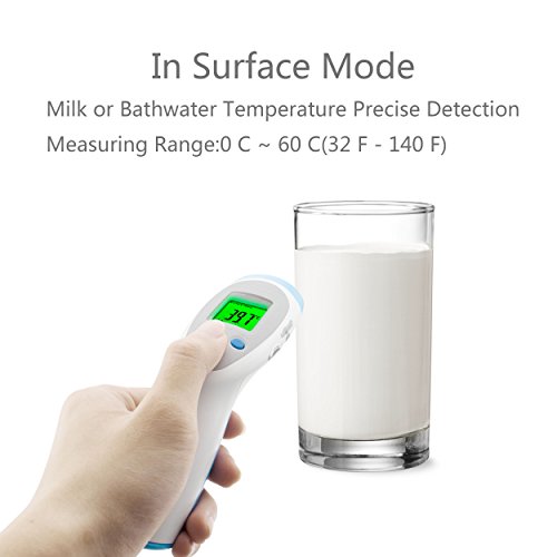 Rycom JXB-182 Termómetro Infrarrojo Sin Contacto para Medir Temperatura Corporal Frente para Bebés Niños Adultos Temperatura de Superficie y Ambiente