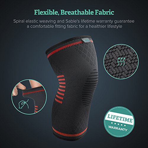 Sable Rodilleras Crossfit 2 Paquetes Antideslizante Uniforme de presión Tejido transpirable para Mujer y Hombre para, Motocross, Voleibol, Bicicleta, Baloncesto