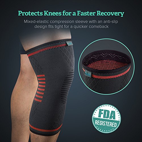 Sable Rodilleras Crossfit 2 Paquetes Antideslizante Uniforme de presión Tejido transpirable para Mujer y Hombre para, Motocross, Voleibol, Bicicleta, Baloncesto